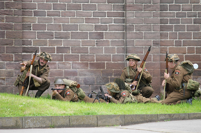 World War reenactment image